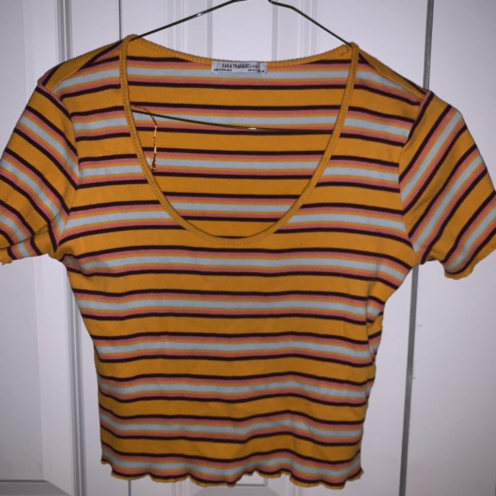 Multi colored cropped top